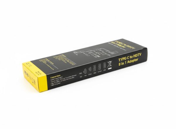 8 in 1 Type-C HUB HDMI USB Multiport Card Reader Adapter Laptop Docking Station